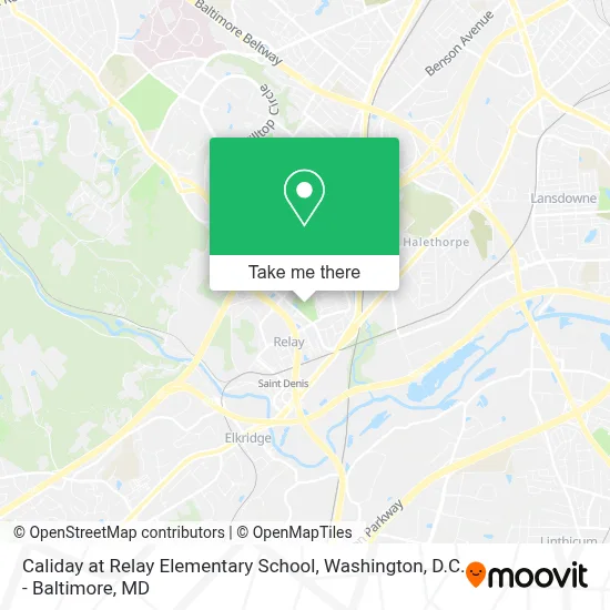 Caliday at Relay Elementary School map