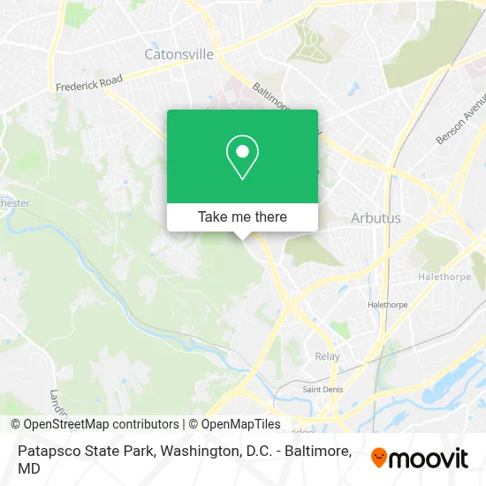 Patapsco State Park map