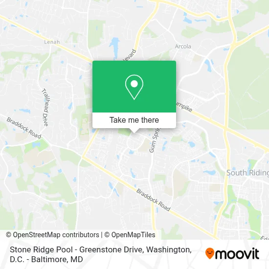Stone Ridge Pool - Greenstone Drive map