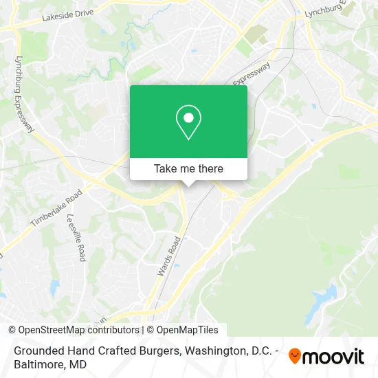 Grounded Hand Crafted Burgers map