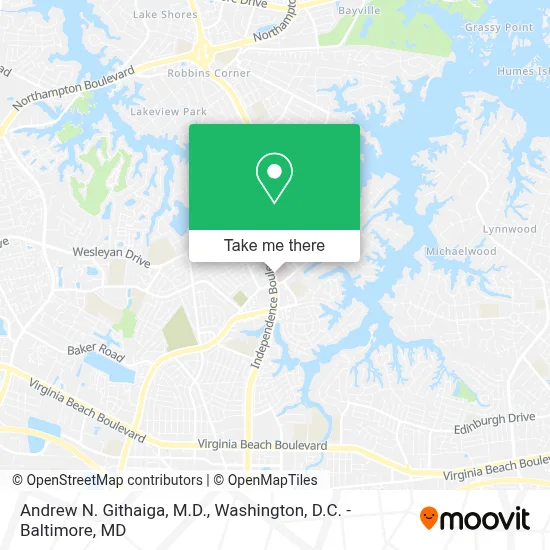 Andrew N. Githaiga, M.D. map