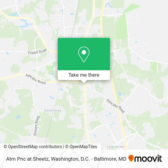 Atm Pnc at Sheetz map