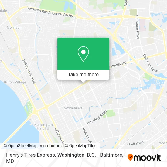 Henry's Tires Express map