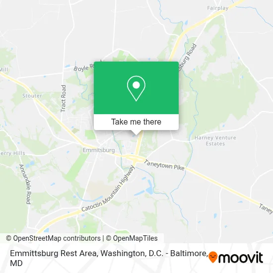 Emmittsburg Rest Area map