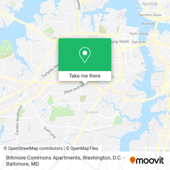 Biltmore Commons Apartments map