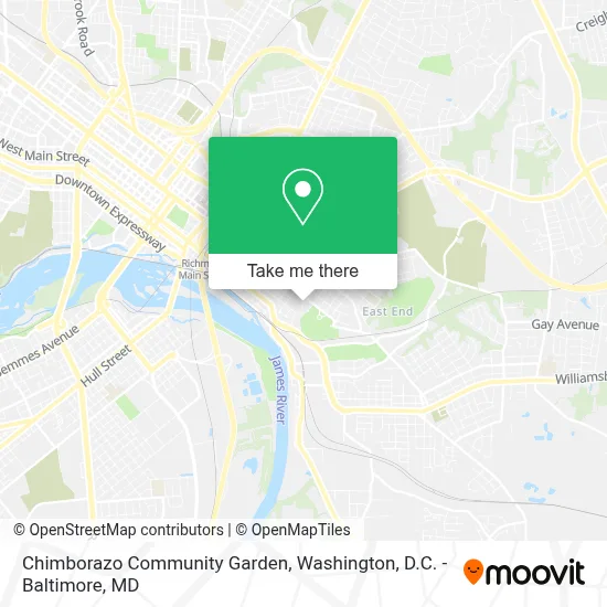 Chimborazo Community Garden map