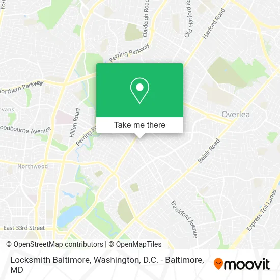 Locksmith Baltimore map