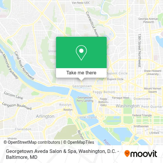 Georgetown Aveda Salon & Spa map