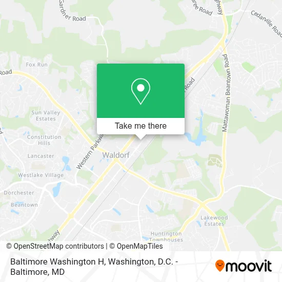 Baltimore Washington H map