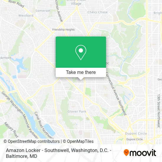 Amazon Locker - Southswell map