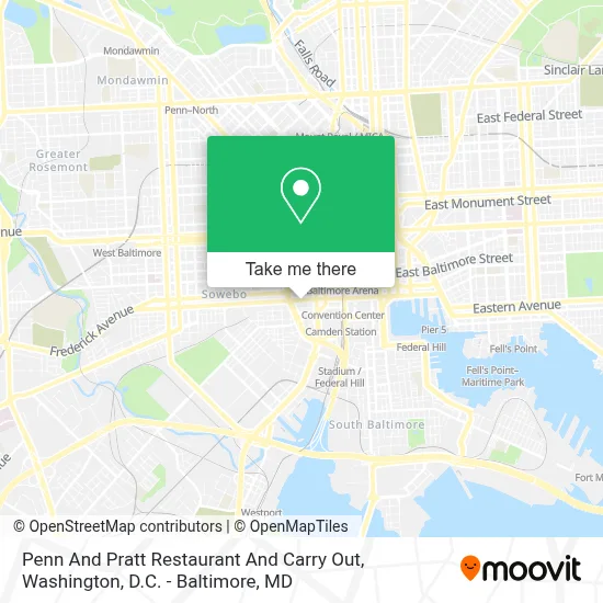 Penn And Pratt Restaurant And Carry Out map