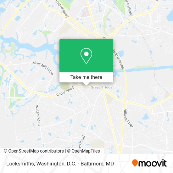Locksmiths map