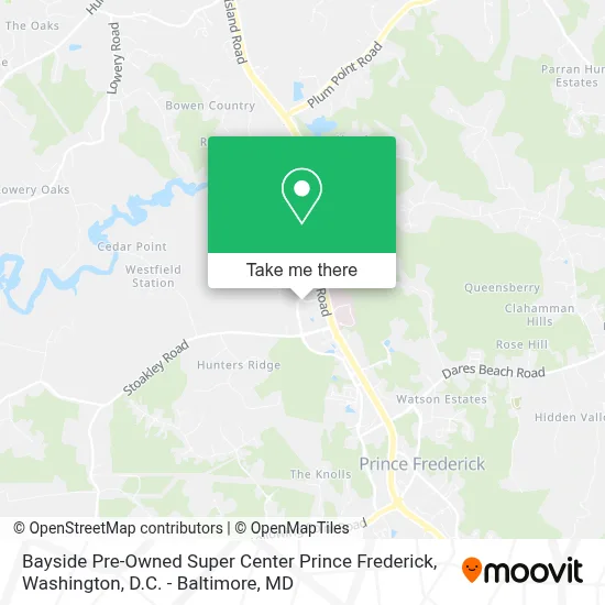 Bayside Pre-Owned Super Center Prince Frederick map