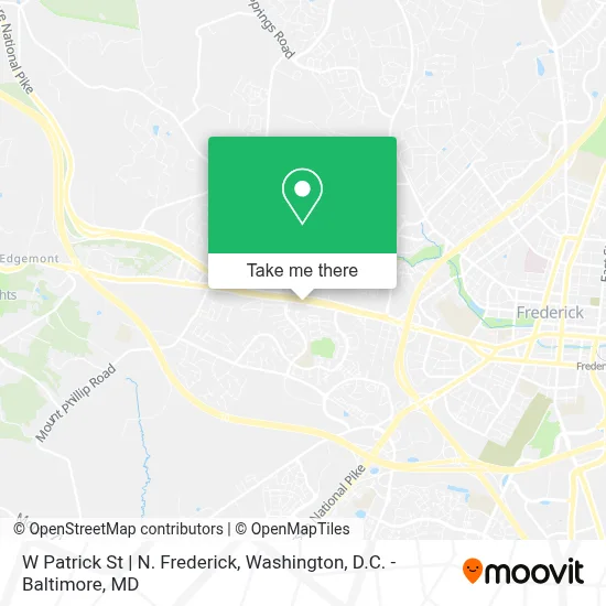 W Patrick St | N. Frederick map