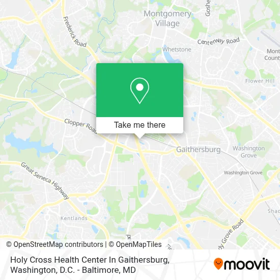 Holy Cross Health Center In Gaithersburg map