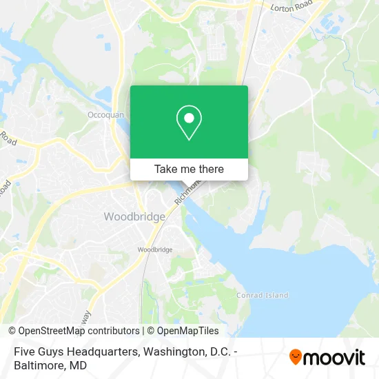 Five Guys Headquarters map