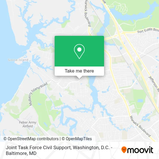 Joint Task Force Civil Support map
