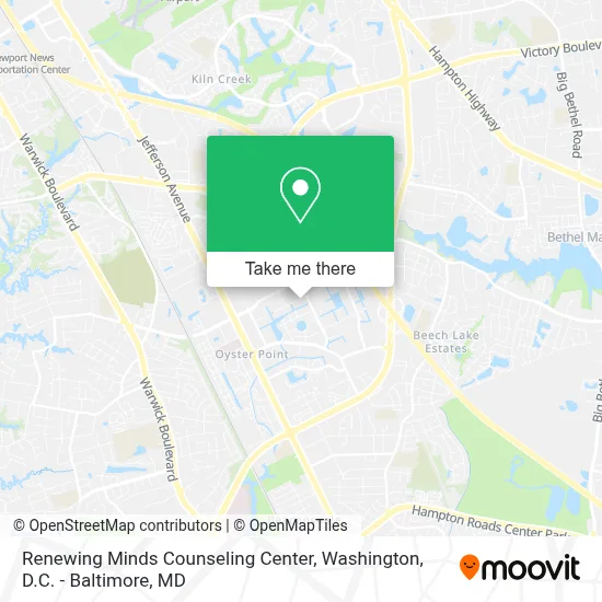 Renewing Minds Counseling Center map