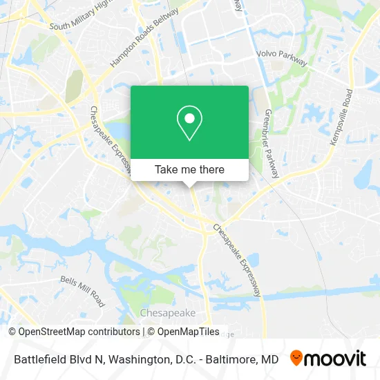 Battlefield Blvd N map