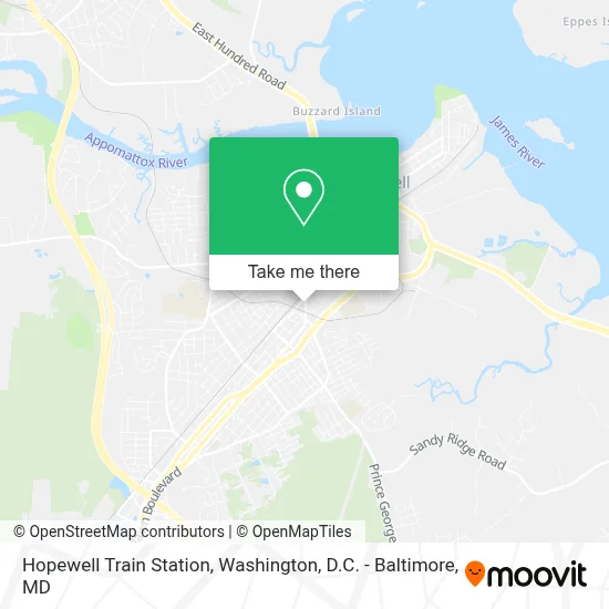 Hopewell Train Station map