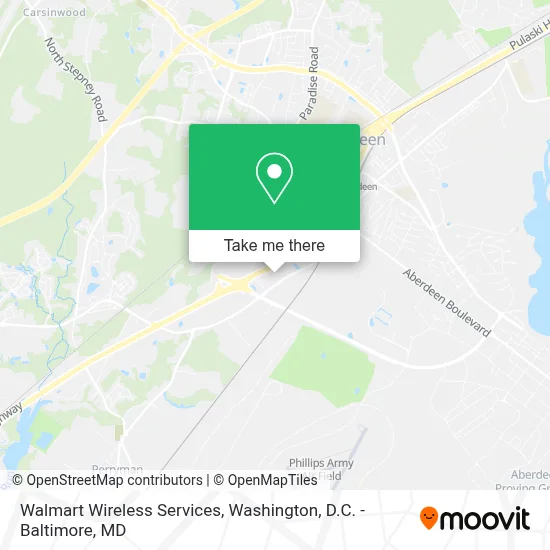 Walmart Wireless Services map