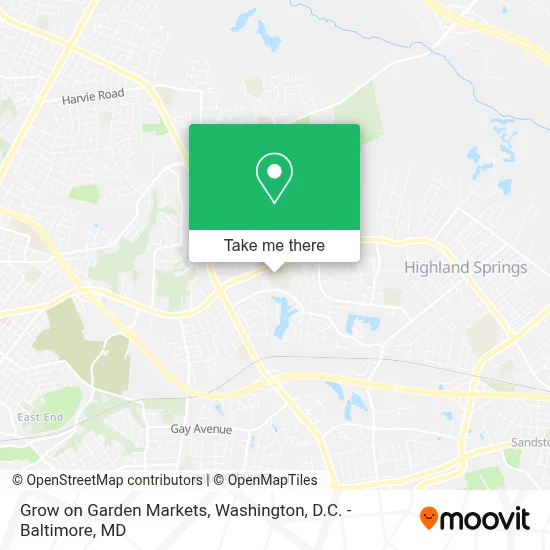 Grow on Garden Markets map