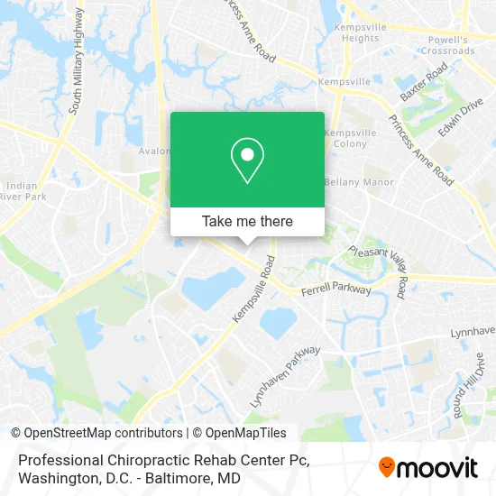 Professional Chiropractic Rehab Center Pc map