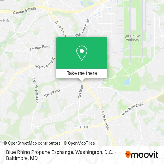 Blue Rhino Propane Exchange map
