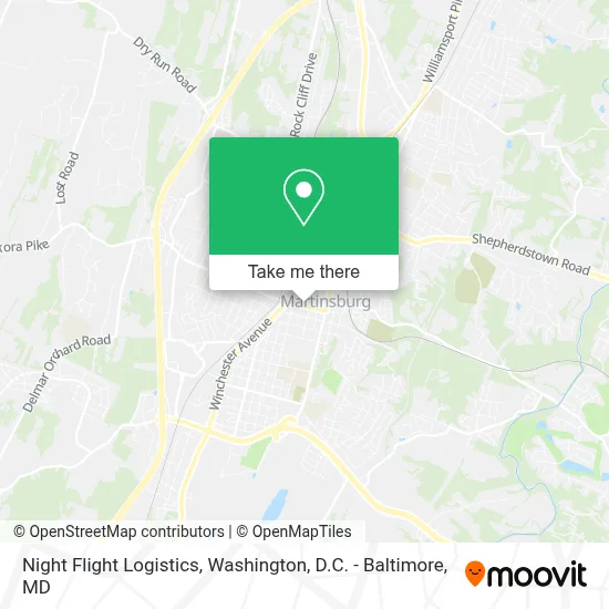 Night Flight Logistics map
