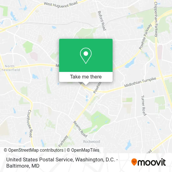 United States Postal Service map