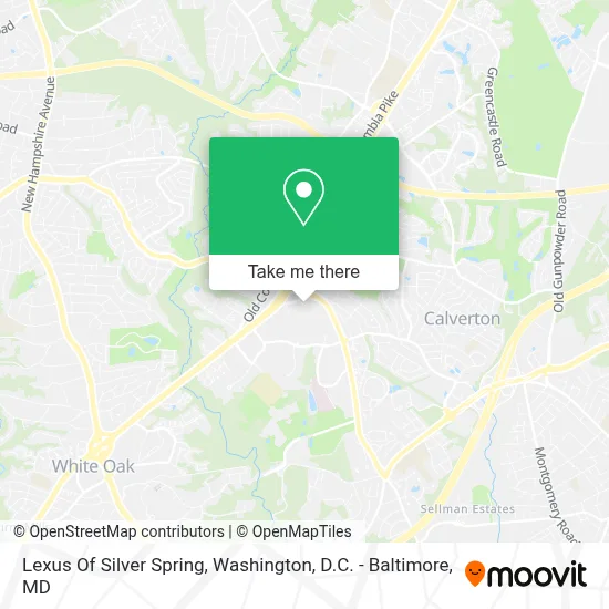 Lexus Of Silver Spring map