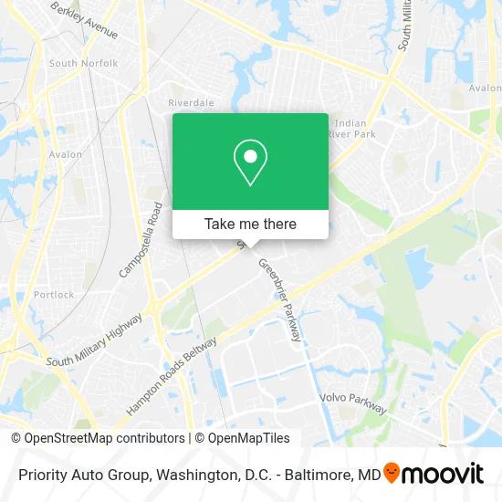 Priority Auto Group map