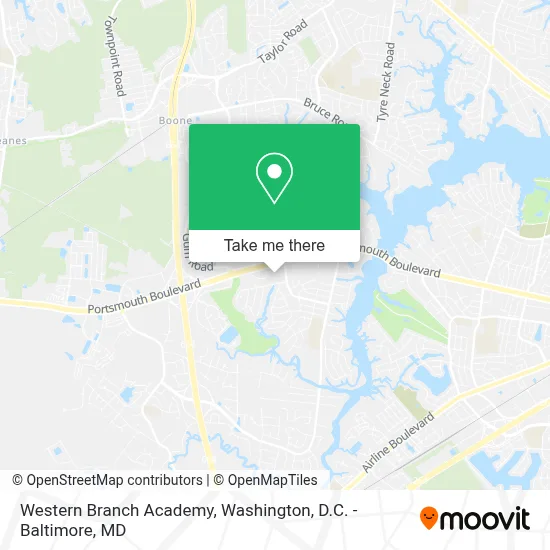 Western Branch Academy map