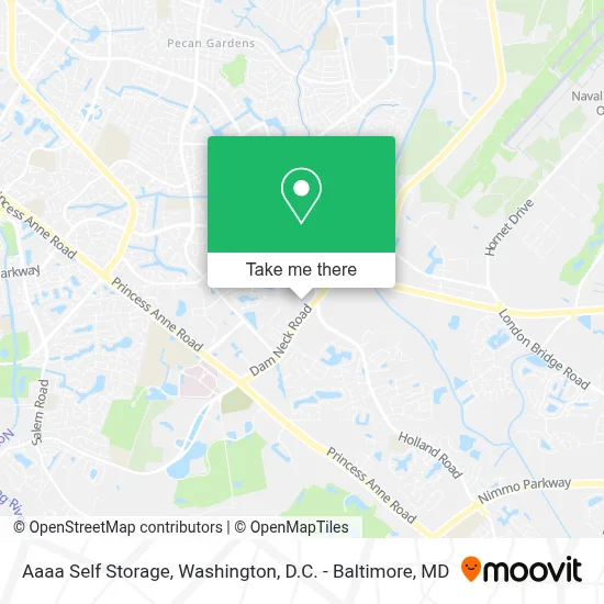 Aaaa Self Storage map