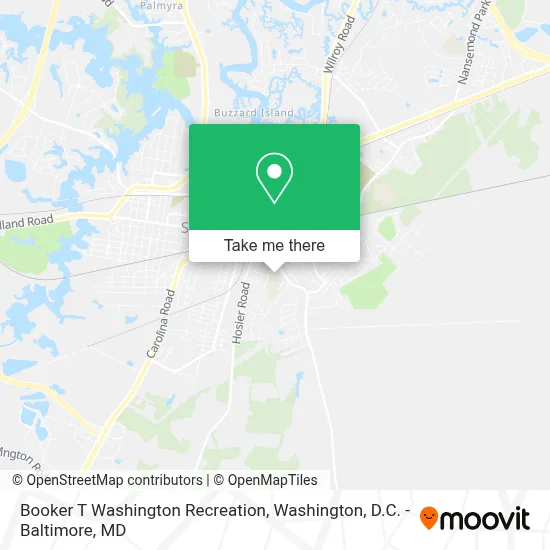 Booker T Washington Recreation map