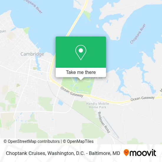 Choptank Cruises map