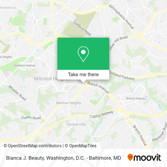 Bianca J. Beauty map
