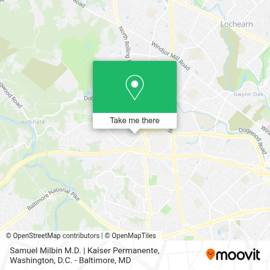 Samuel Milbin M.D. | Kaiser Permanente map