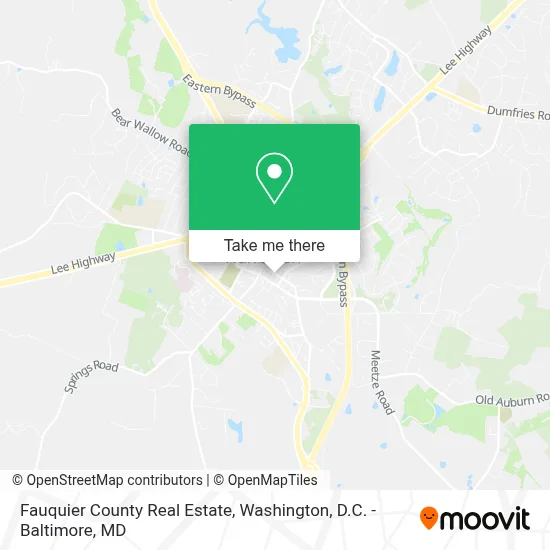 Fauquier County Real Estate map