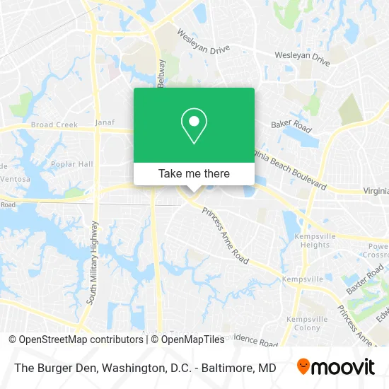 The Burger Den map
