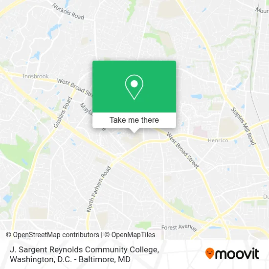 J. Sargent Reynolds Community College map