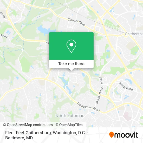 Fleet Feet Gaithersburg map