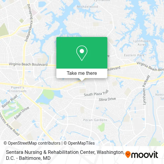 Sentara Nursing & Rehabilitation Center map