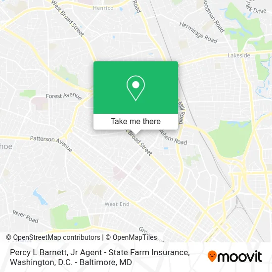 Percy L Barnett, Jr Agent - State Farm Insurance map
