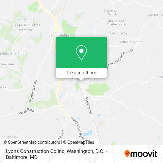 Lyons Construction Co Inc map