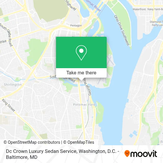 Dc Crown Luxury Sedan Service map