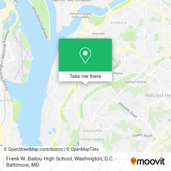 Frank W. Ballou High School map