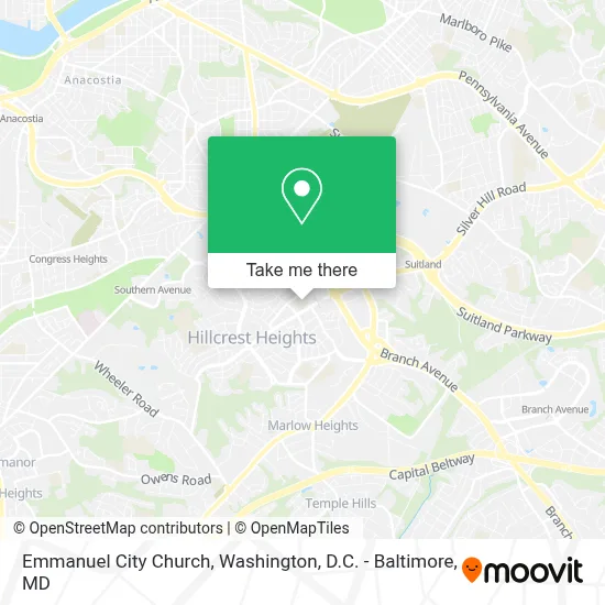 Emmanuel City Church map