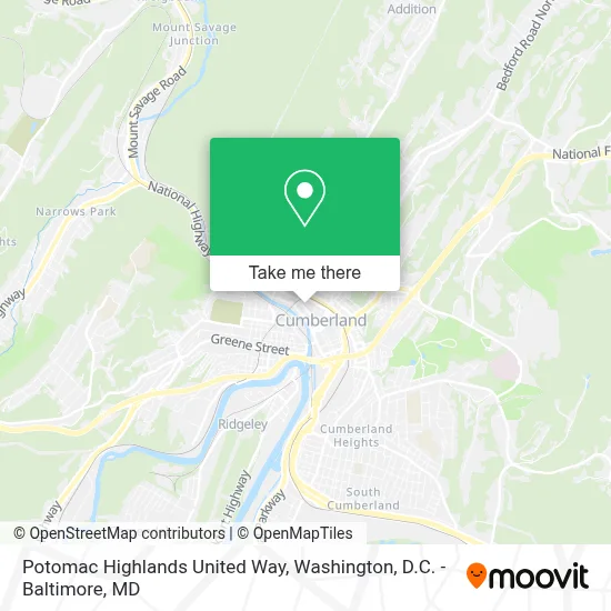 Potomac Highlands United Way map