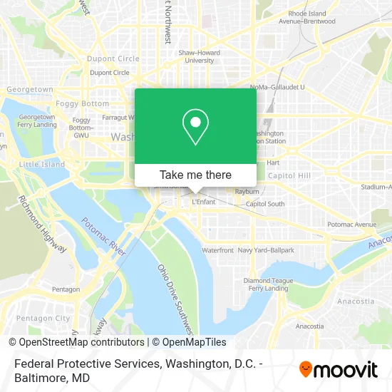 Federal Protective Services map